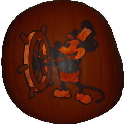 Cartoon pumpkin carving stencil